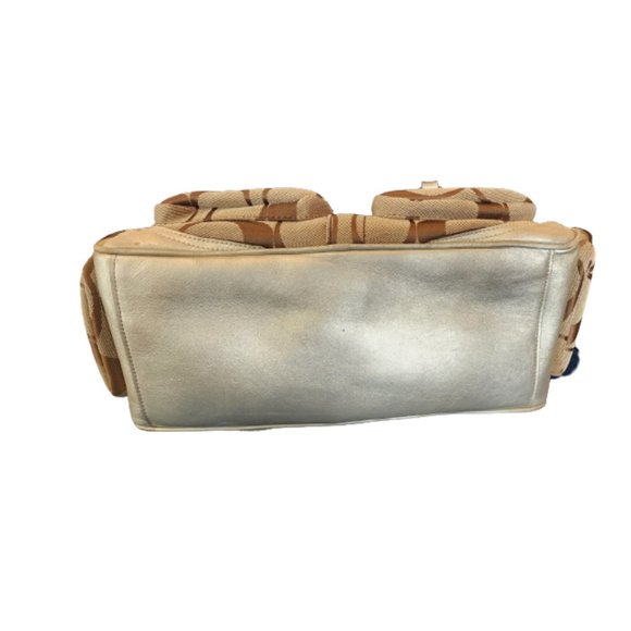 COACH MONOGRAM SIGNATURE GALLERY POCKET TOTE SATCHEL WITH MATCHING WALLET - Picture 4 of 8